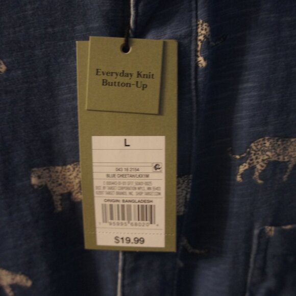 NEW! NEW! GOODFELLOWS  & CO KNIT BUTTON UP MENS SHIRT L - Picture 2 of 5